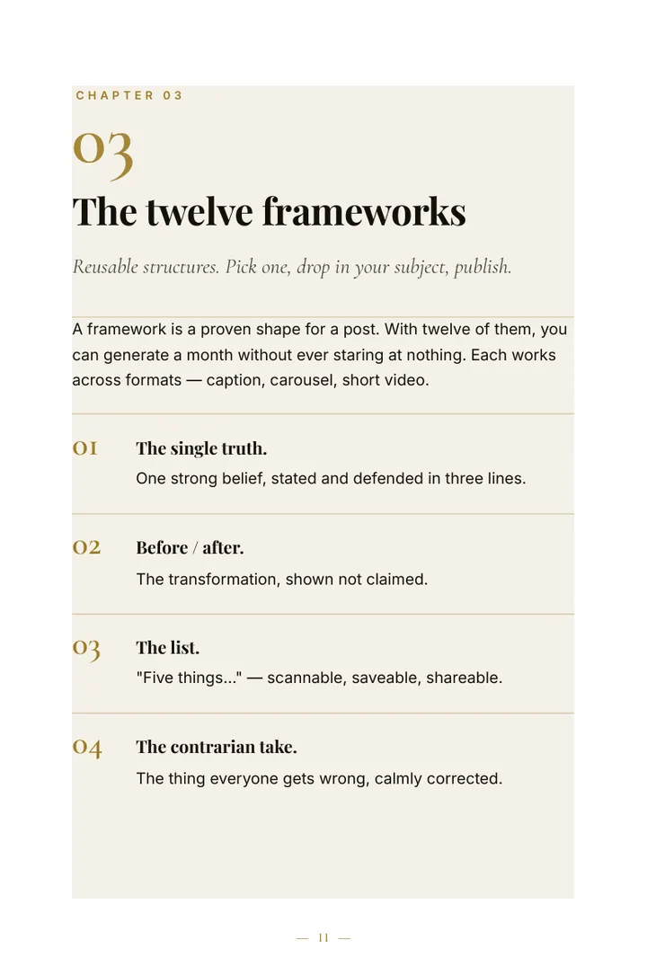 The Luxury Content System — sample page 3