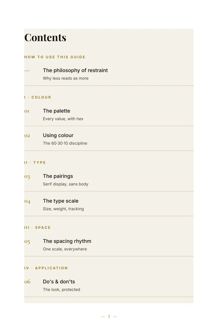The Black & Gold Guide — sample page 1