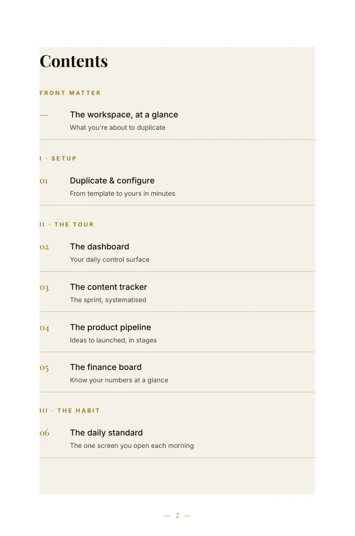 The Command Center — sample page 1