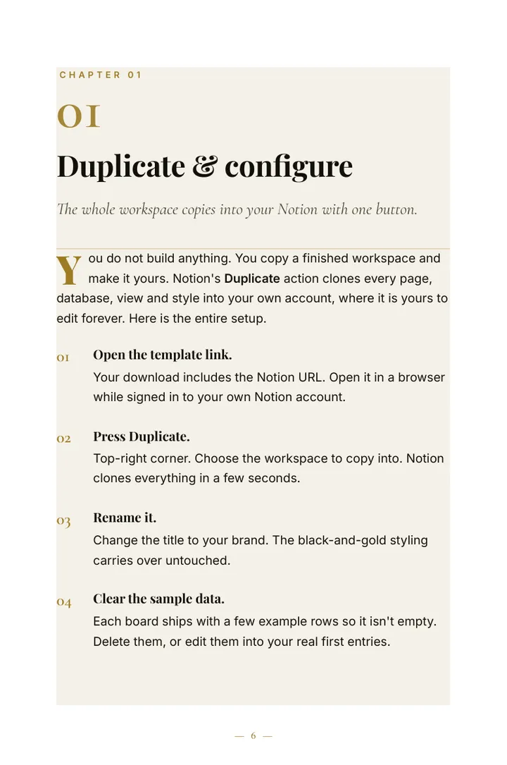 The Command Center — sample page 2