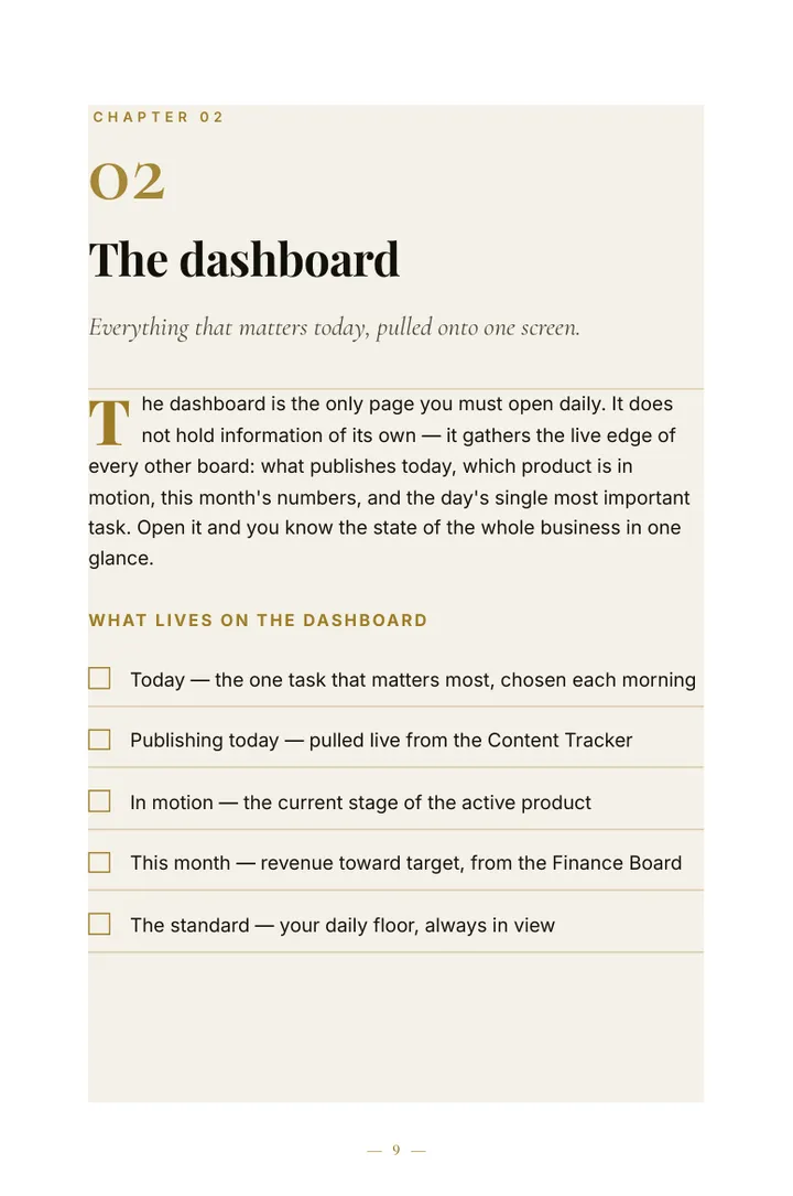 The Command Center — sample page 3