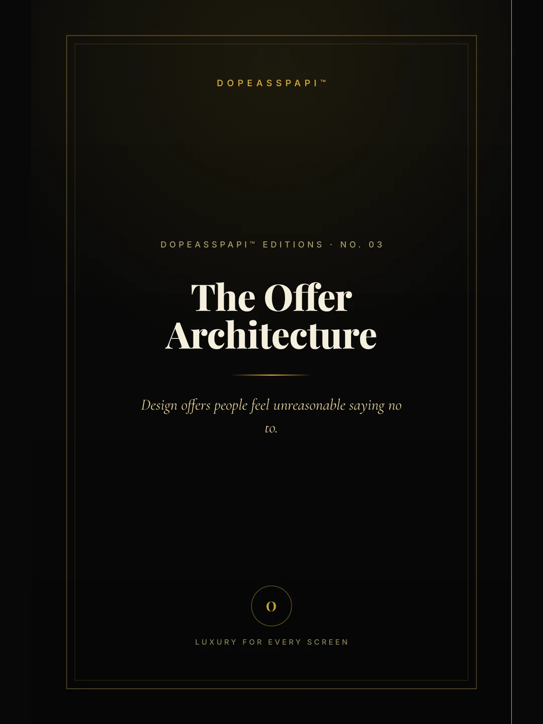 The Offer Architecture — cover