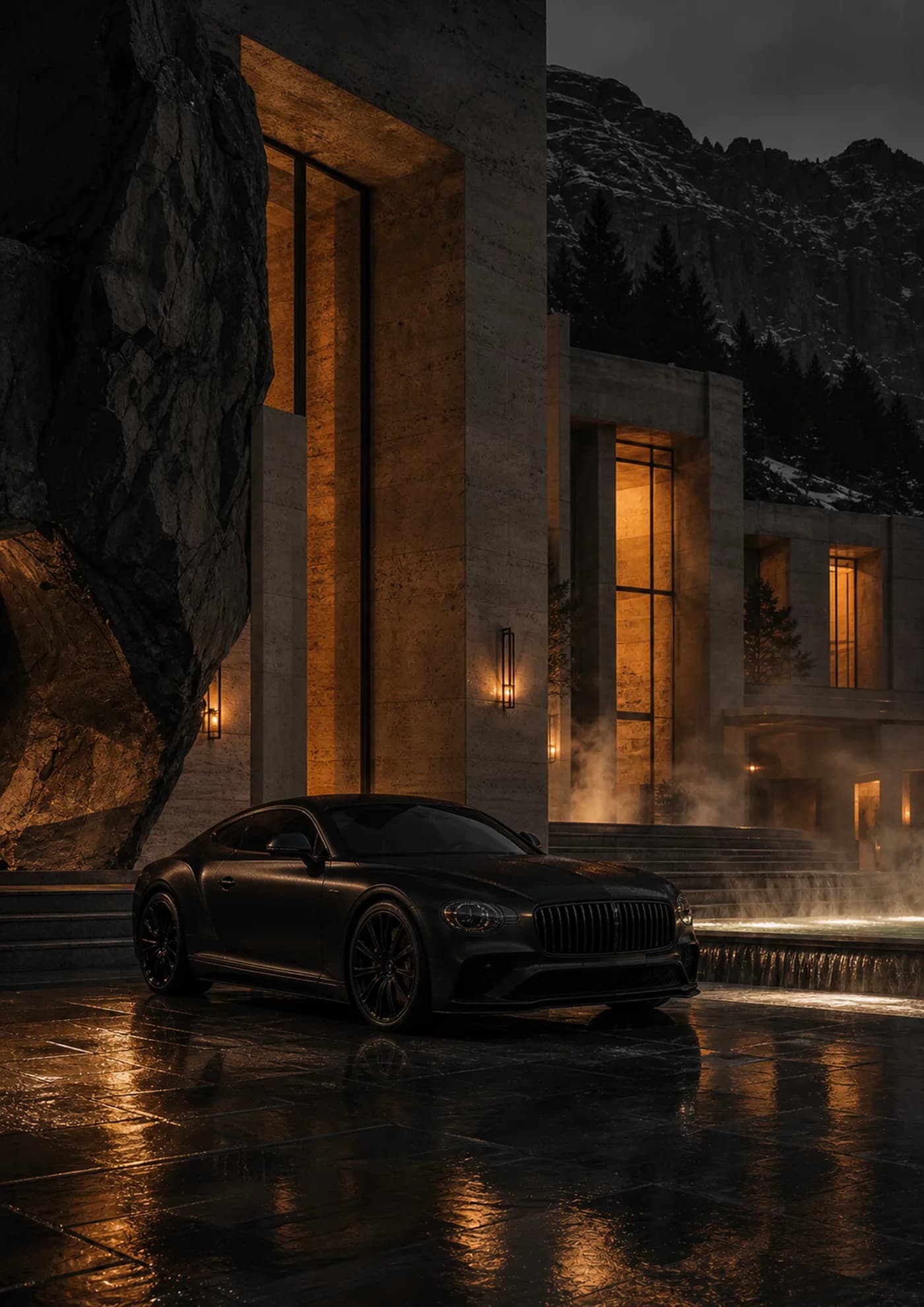 Alpine Spa Arrival — fine-art print