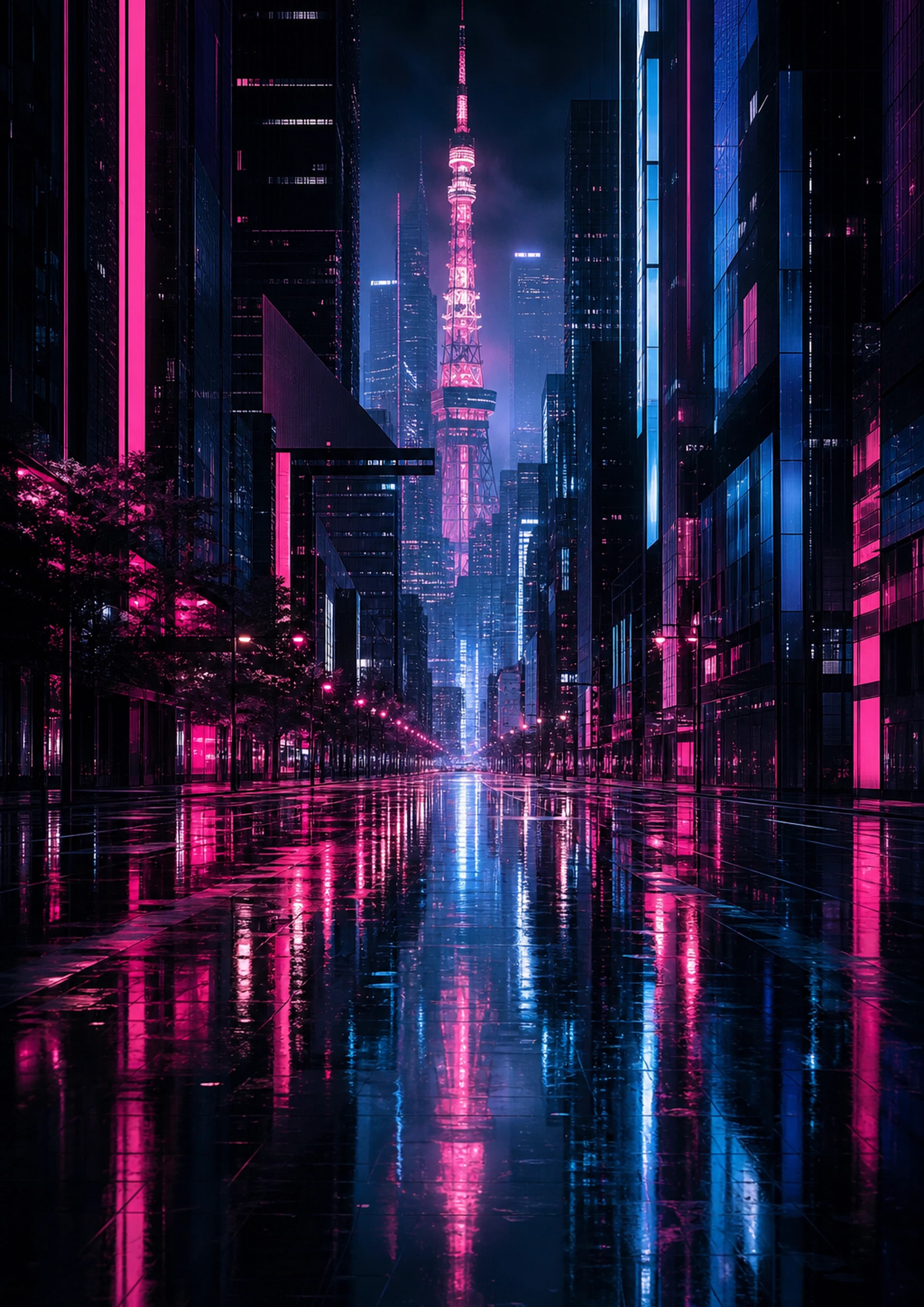 Neon Sovereign luxury art poster
