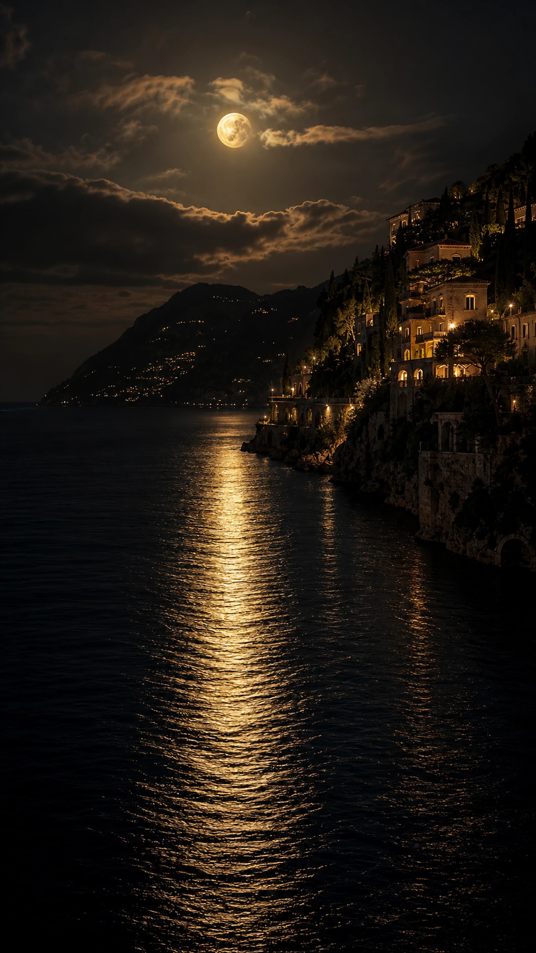 Amalfi Silver — original mobile artwork from the Monaco Nights collection