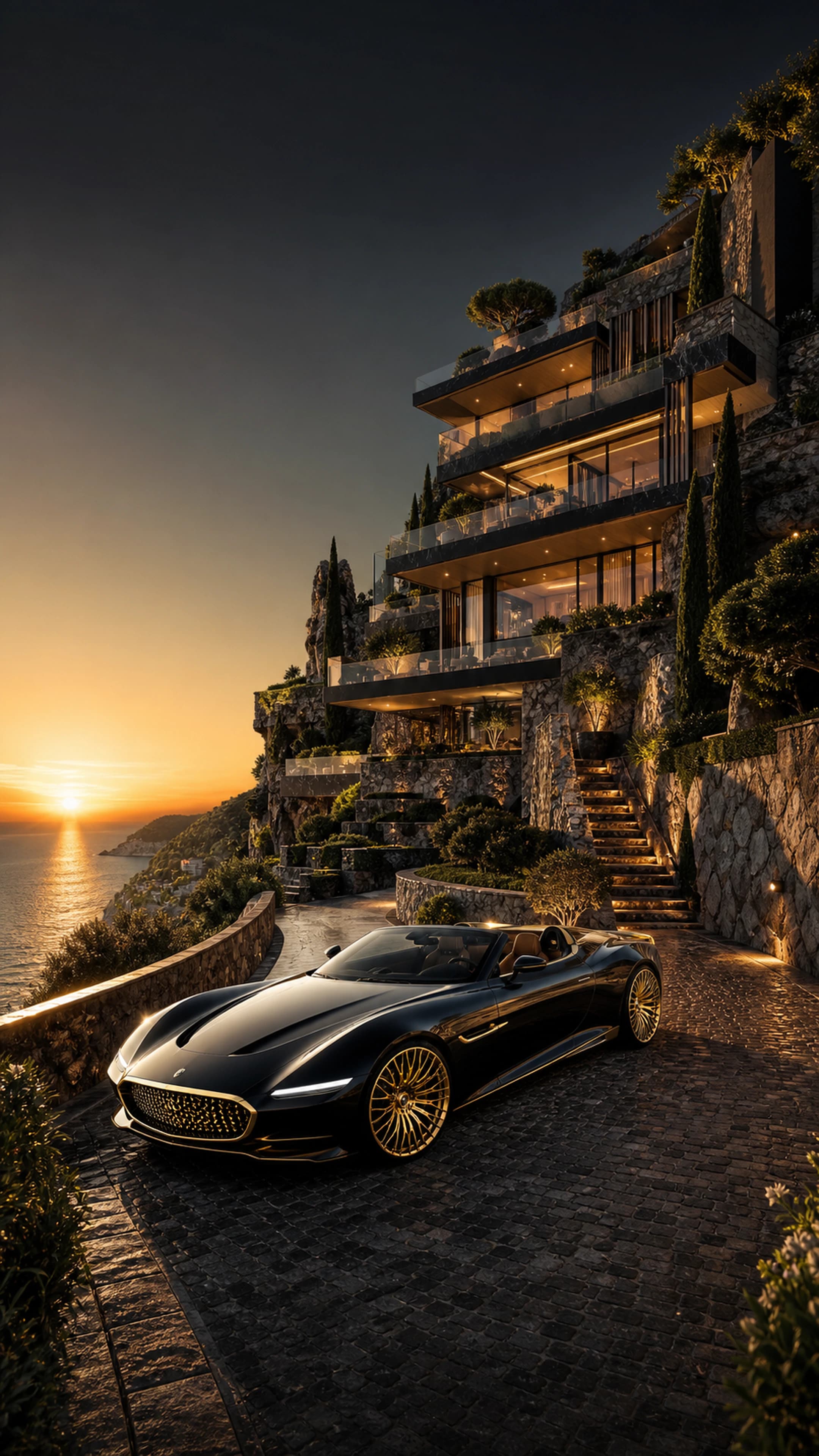 Amalfi Vertical Estate — original mobile artwork from the Estates collection