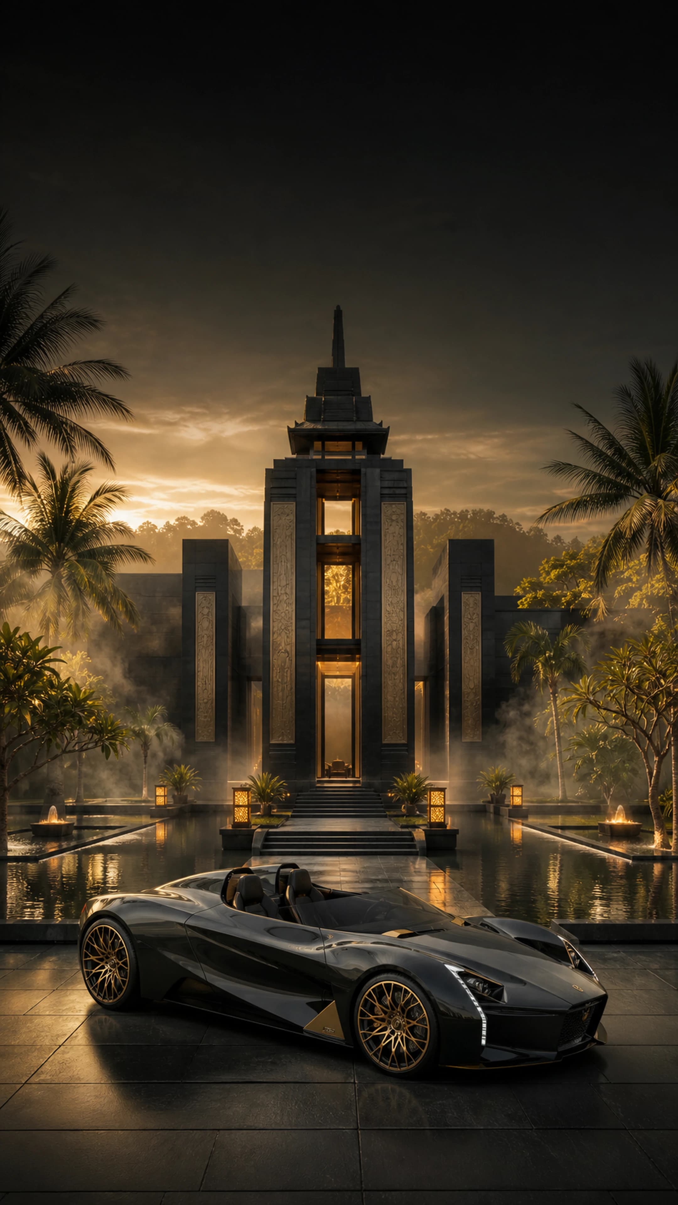 Bali Temple Modernism — original mobile artwork from the Estates collection