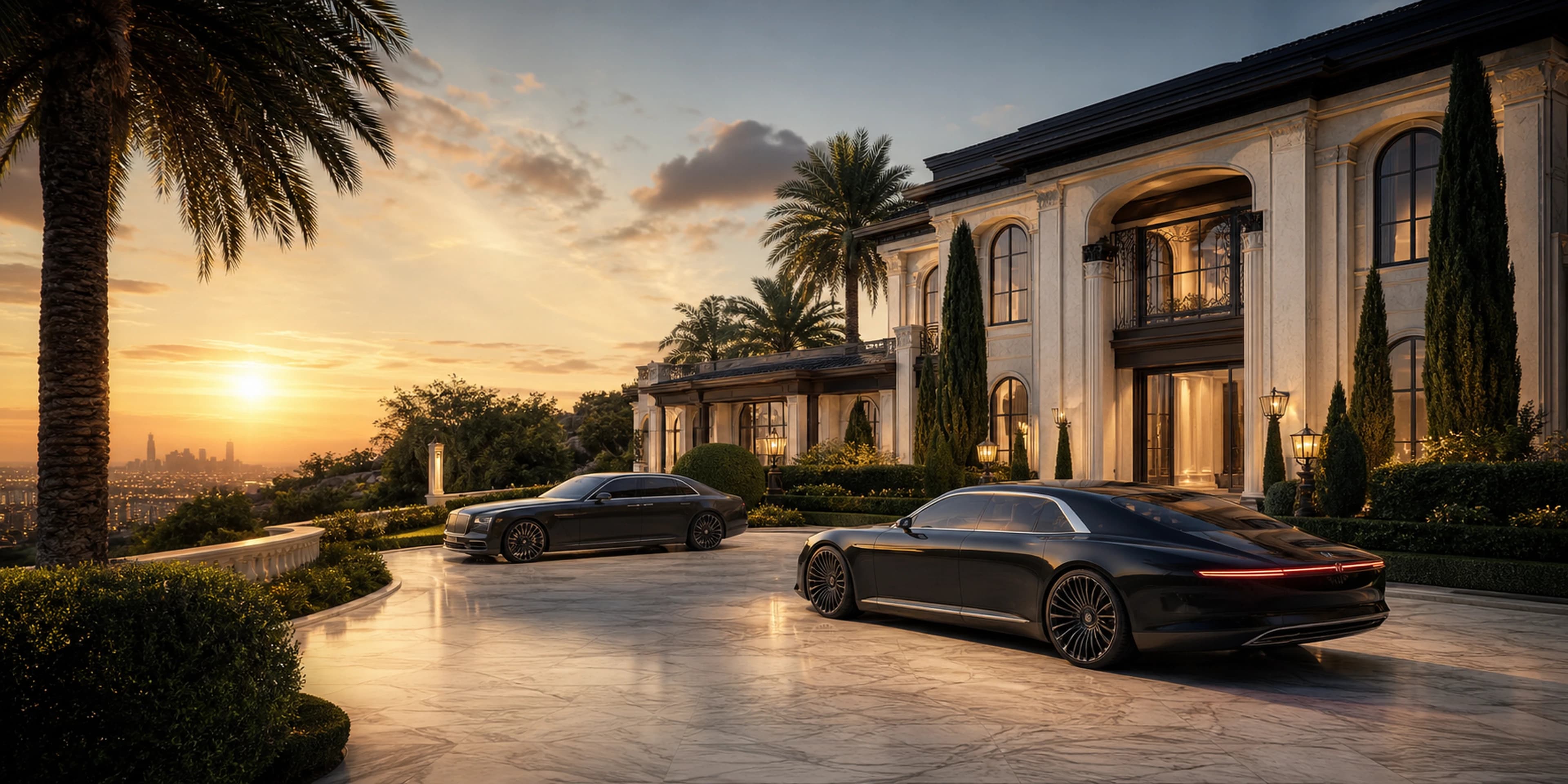 Beverly Hills Estate — original desktop artwork from the Estates collection