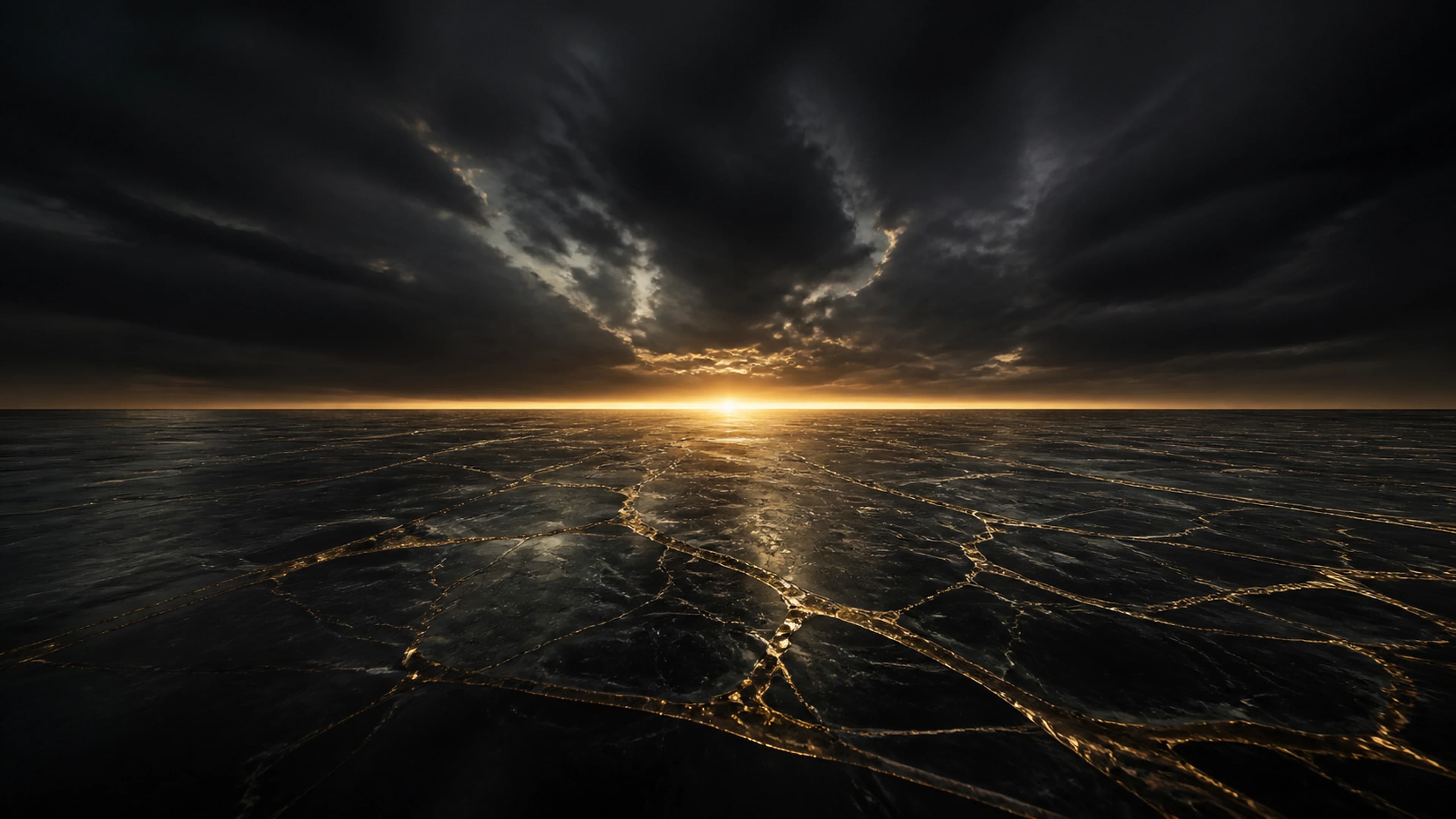 Gilded Horizon — original desktop artwork from the Midnight Prestige collection