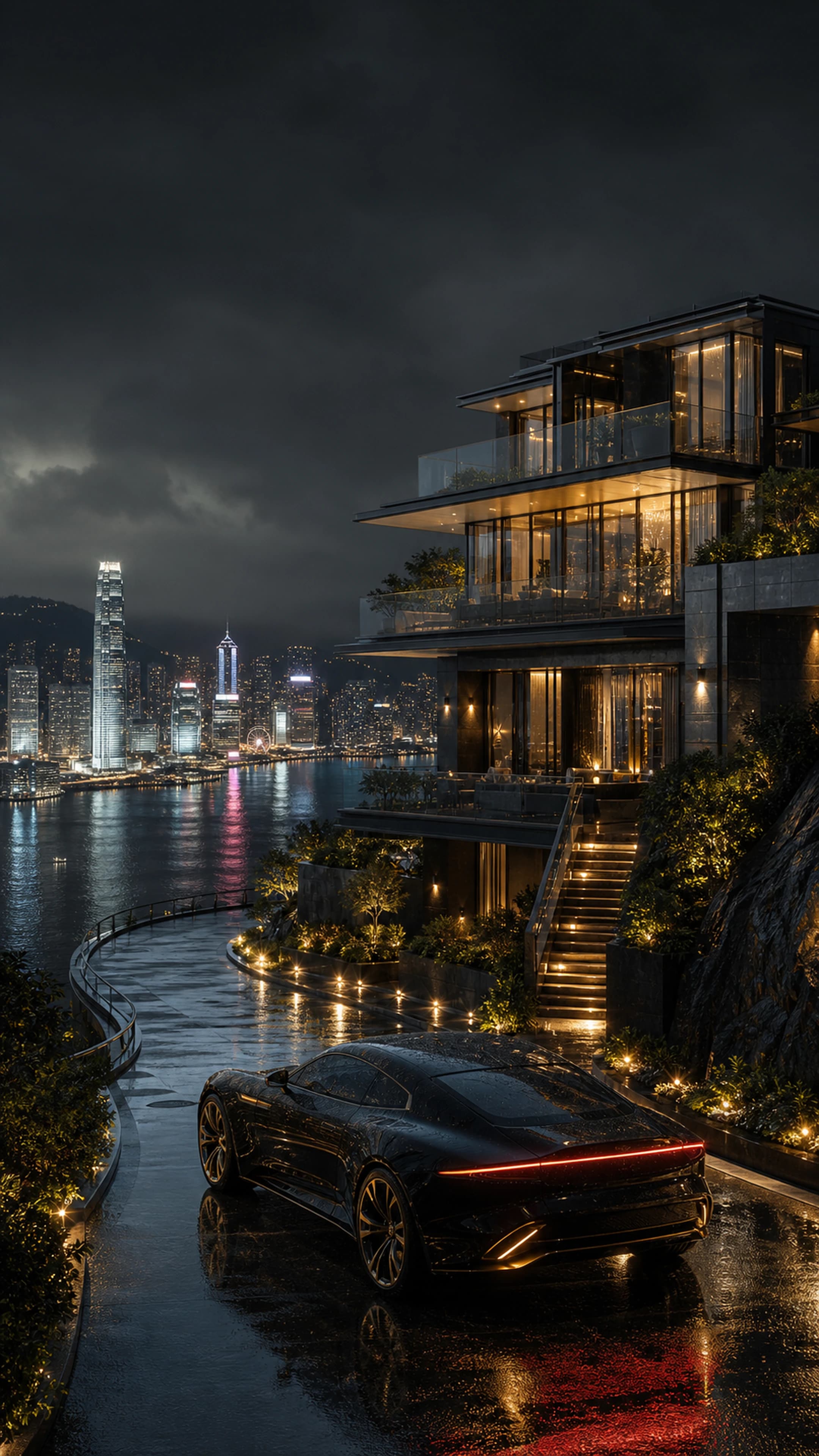 Hong Kong Hillside Villa — original mobile artwork from the Estates collection