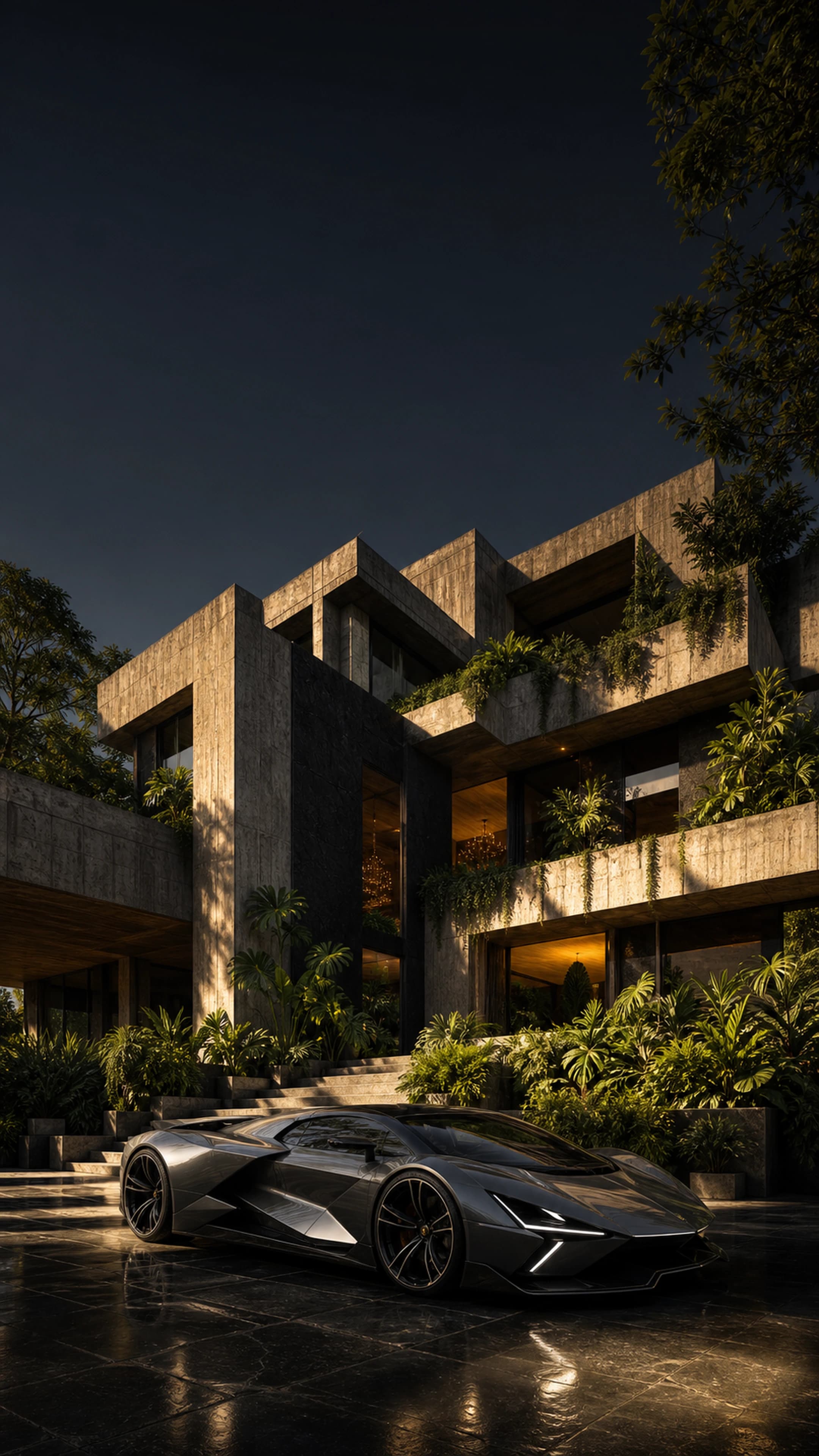 Mexico City Brutalist Home — original mobile artwork from the Estates collection