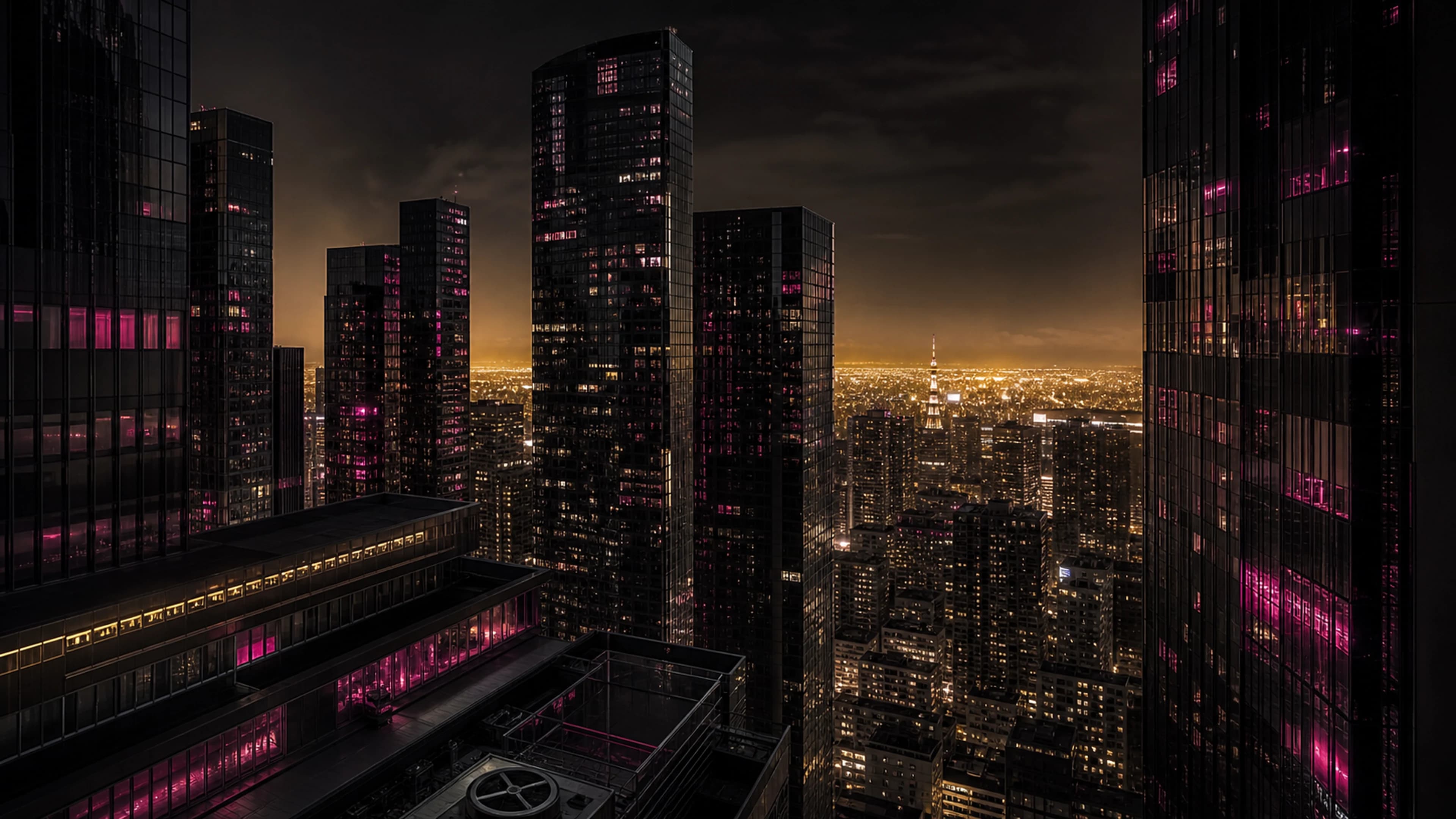 Midnight District — original desktop artwork from the Tokyo Neon collection