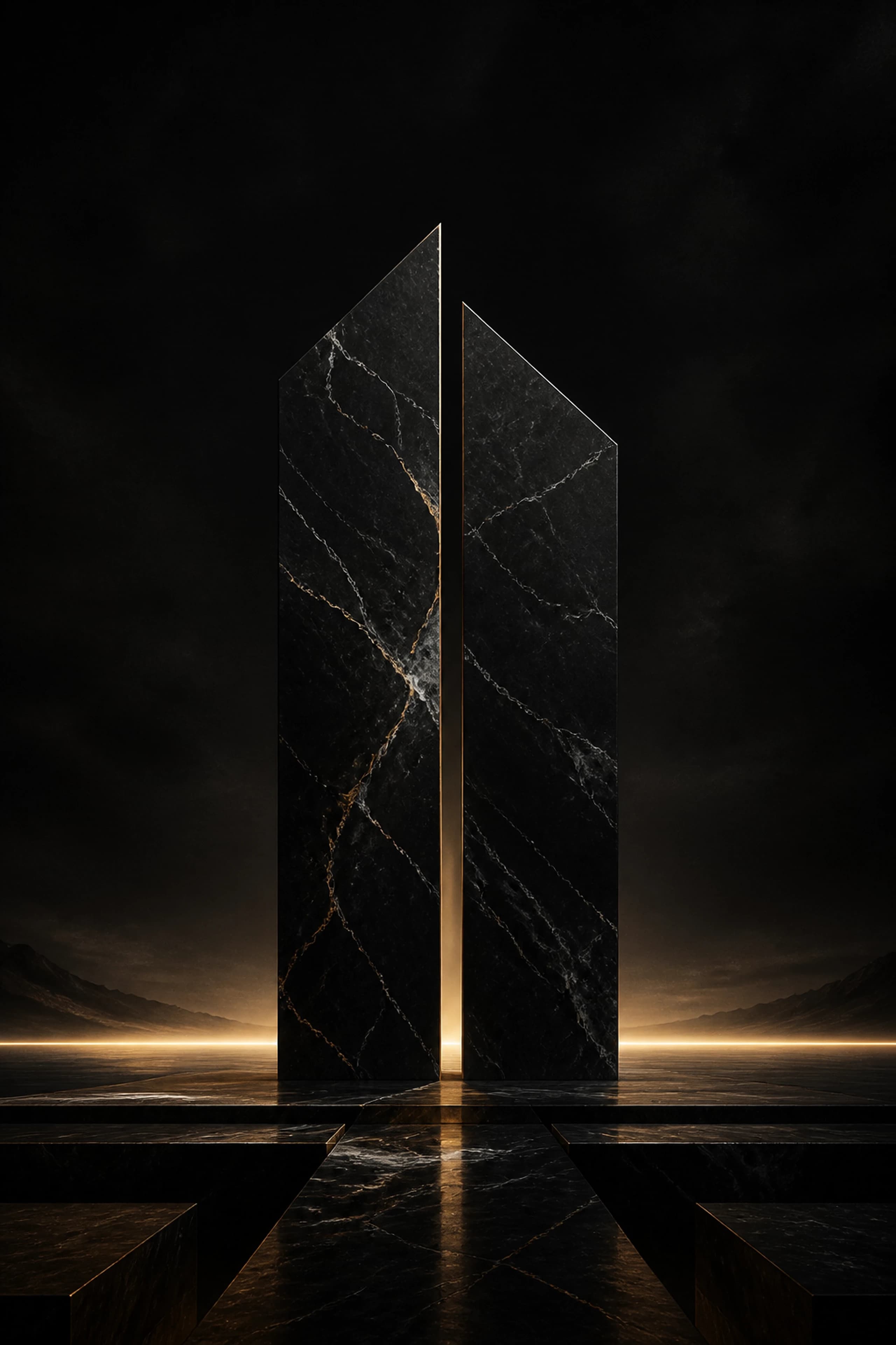 Monolith at Midnight — original mobile artwork from the Midnight Prestige collection