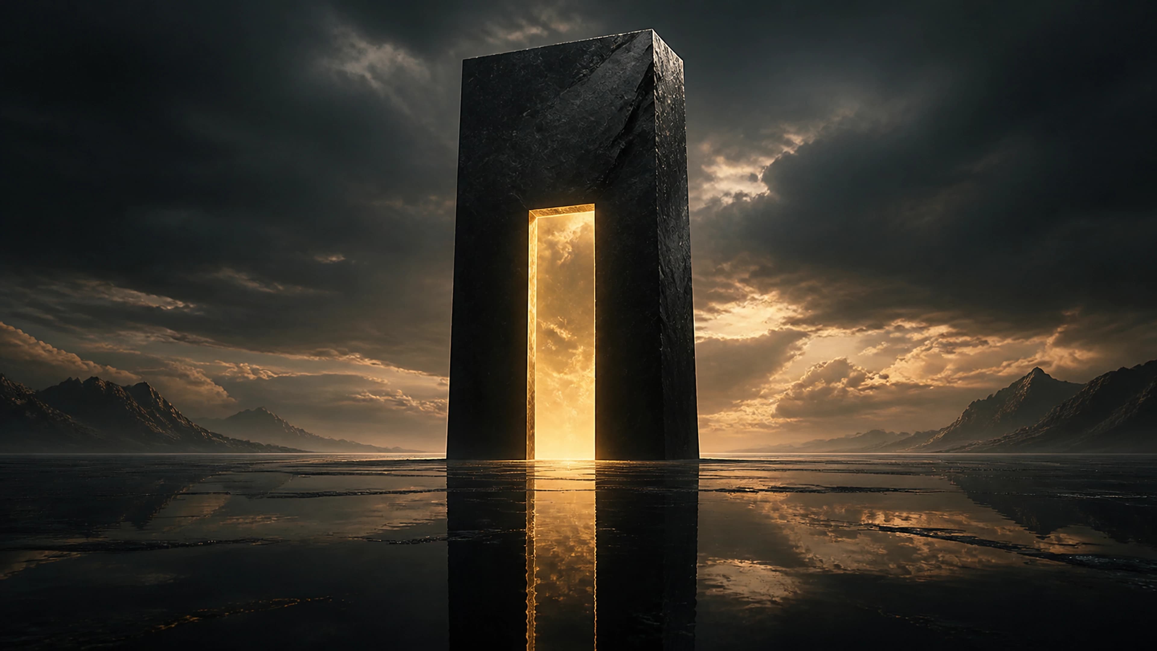 Obsidian Gate — original desktop artwork from the Midnight Prestige collection