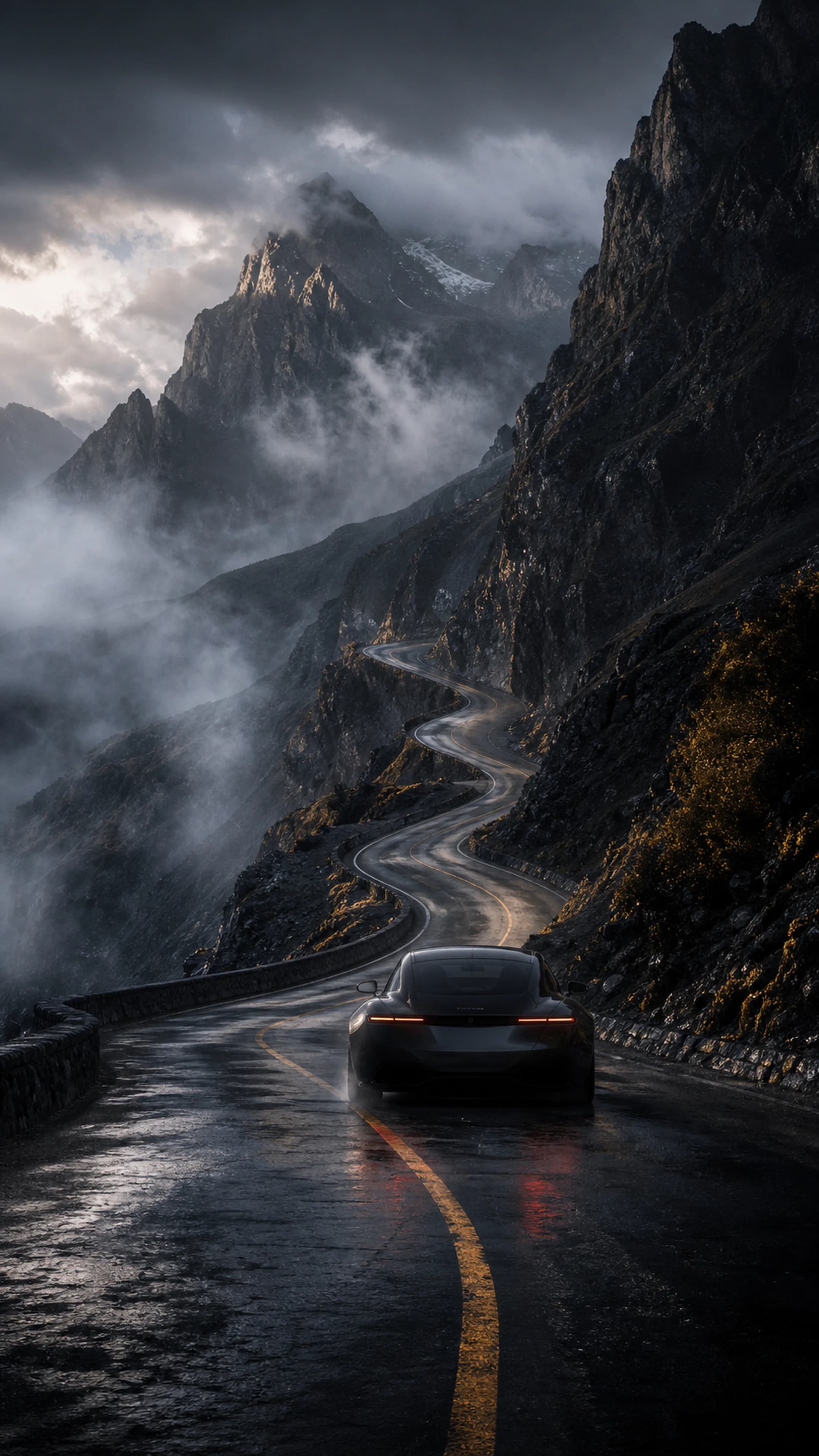 Open Road, Cold Slate — original mobile artwork from the Executive Drive collection