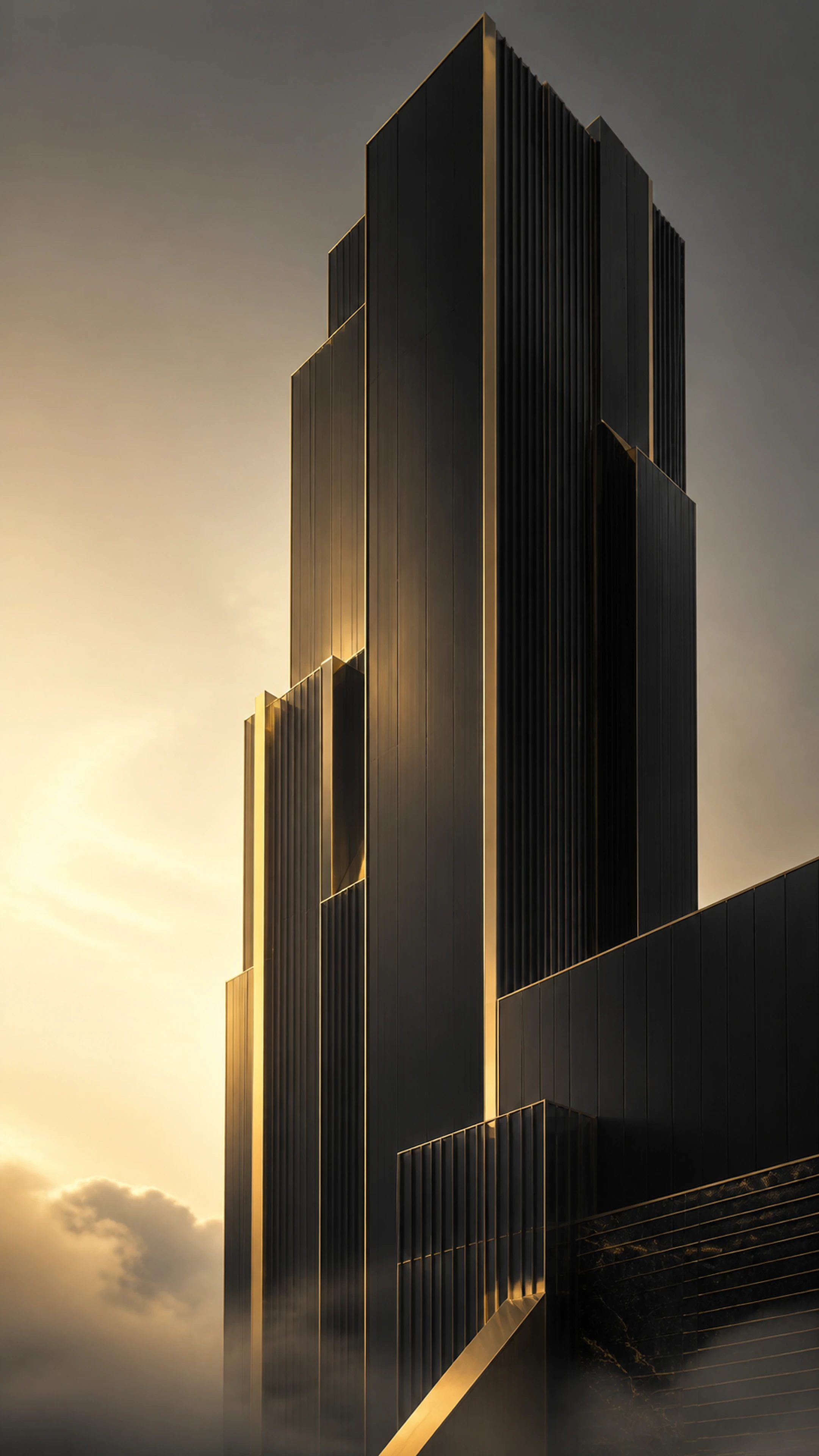 Prestige Tower — original mobile artwork from the Midnight Prestige collection