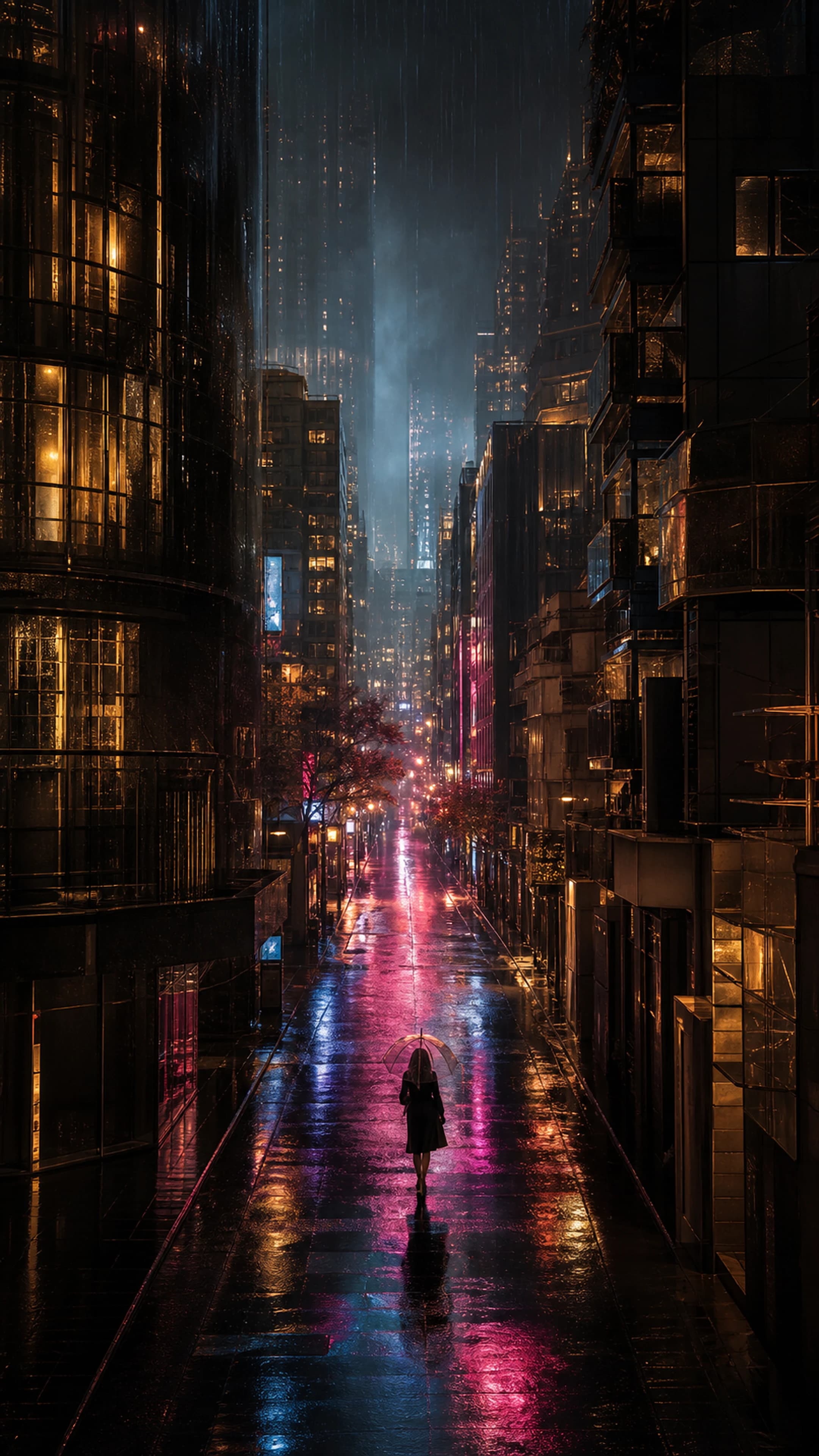 Rain & Neon — original mobile artwork from the Tokyo Neon collection