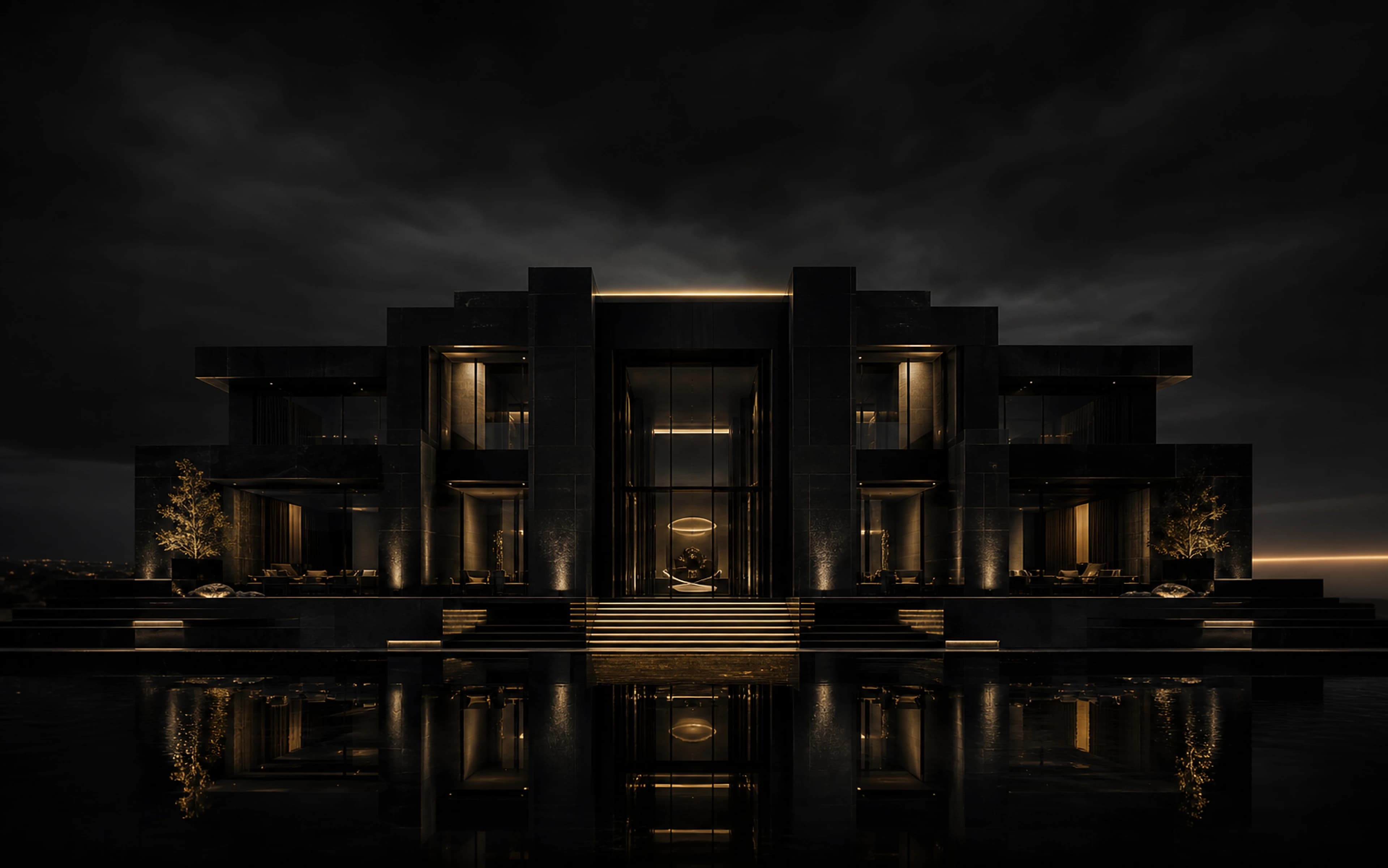 The Private House — original desktop artwork from the Midnight Prestige collection