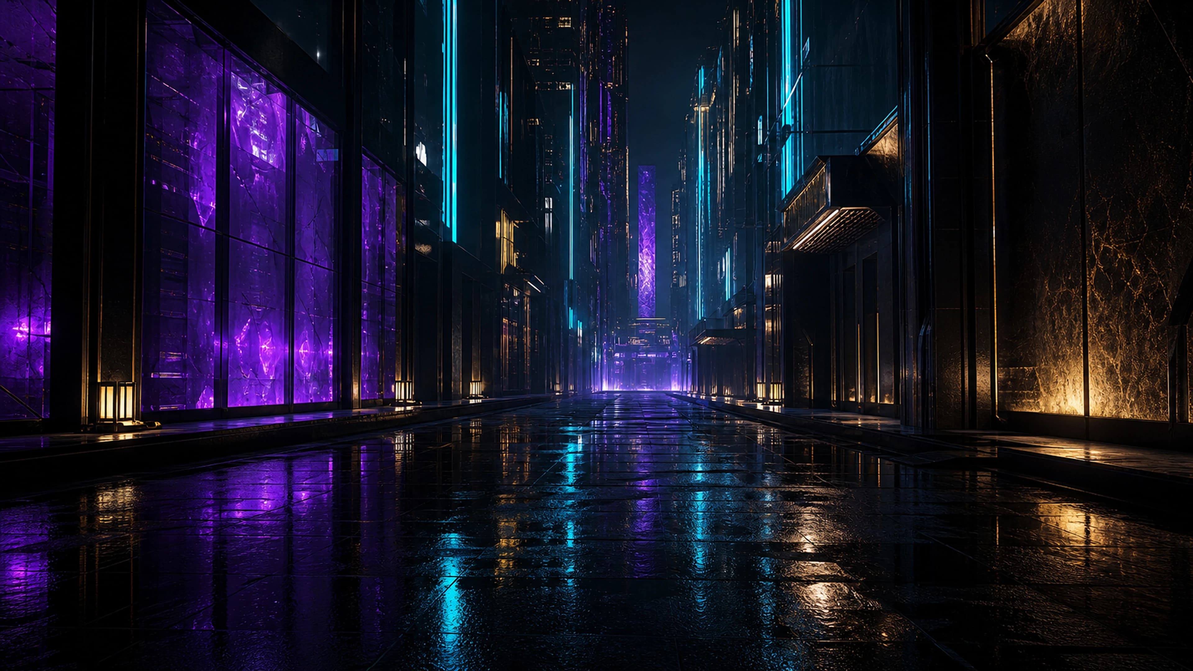 Violet District — original desktop artwork from the Tokyo Neon collection