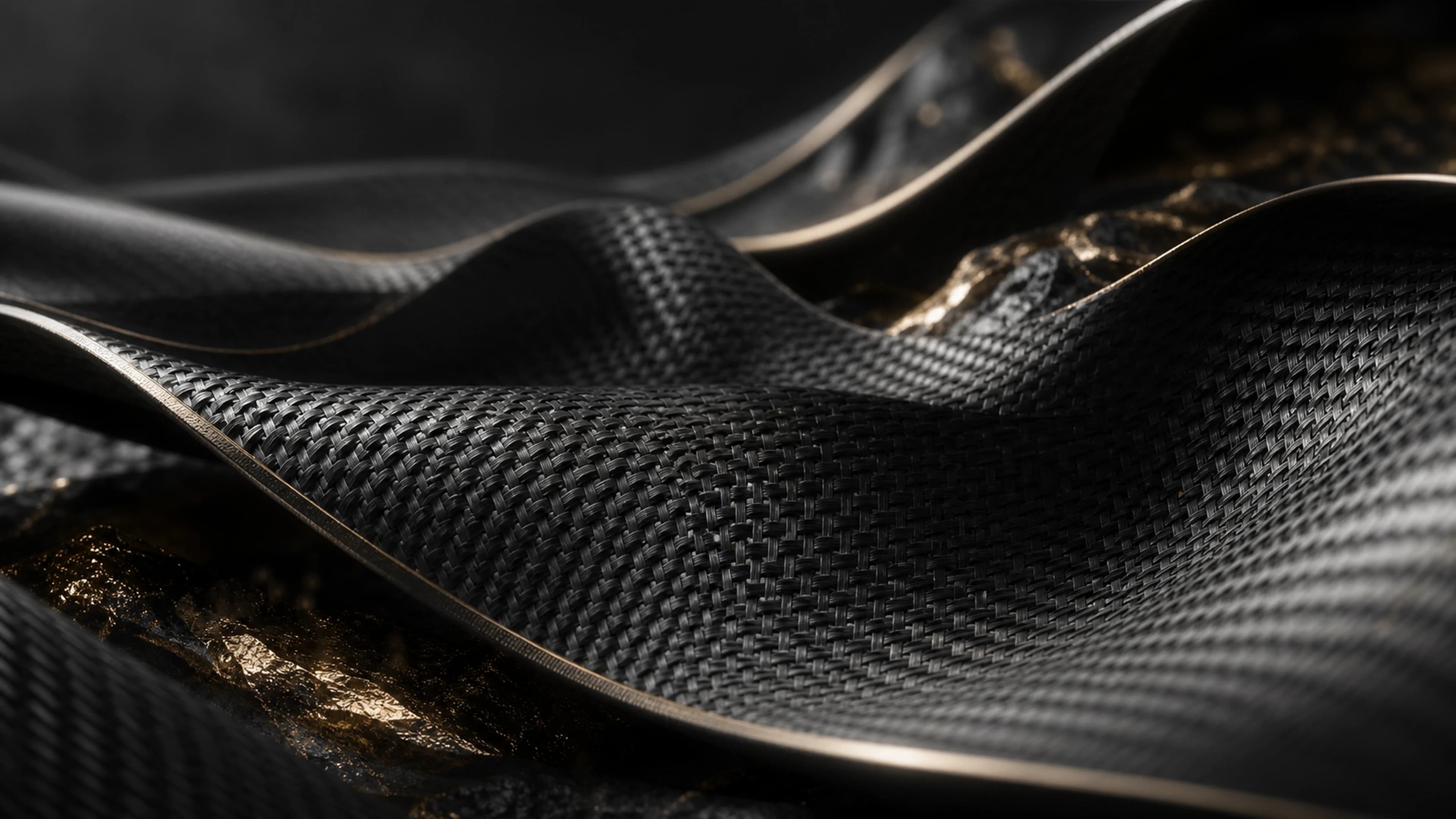 Woven Graphite — original desktop artwork from the Carbon Dreams collection