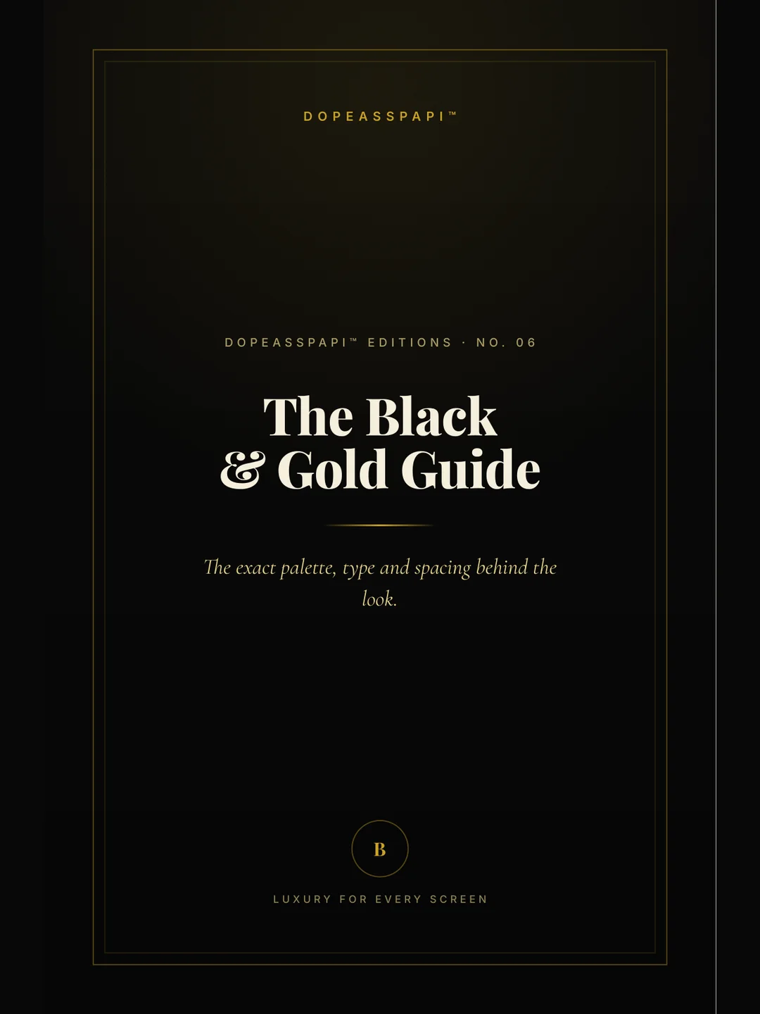 The Black & Gold Guide — cover
